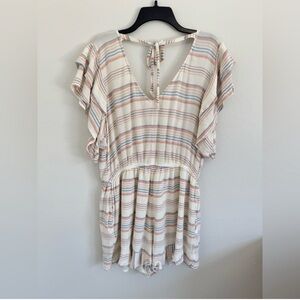 American Eagle Striped V-Neck Romper women XL